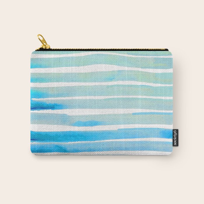 New Year Blue Water Lines Carry All Pouch Gallery Image 1