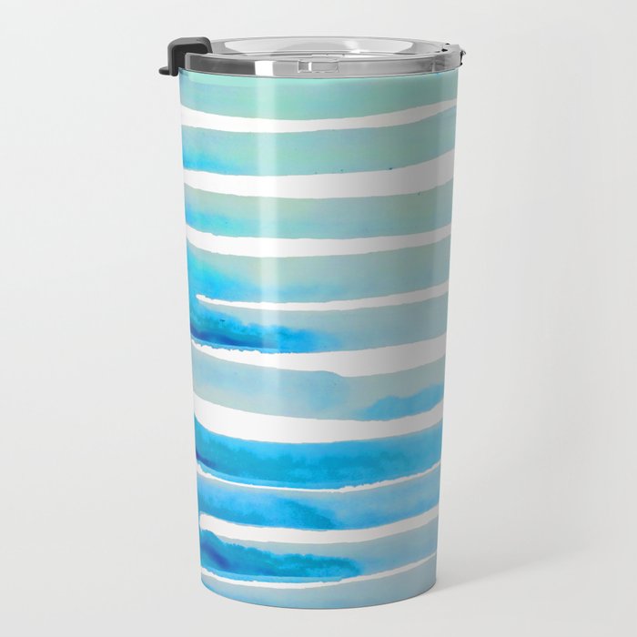 New Year Blue Water Lines Travel Mug Gallery Image 3