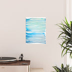 New Year Blue Water Lines Poster Gallery Image 2