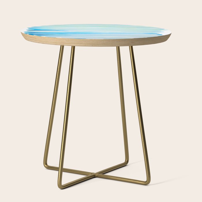 New Year Blue Water Lines Side Table Gallery Image 1