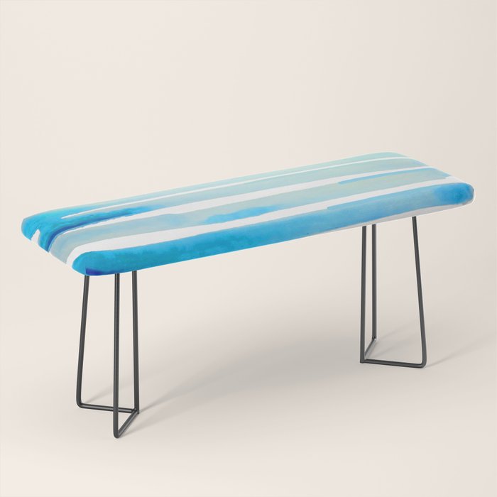 New Year Blue Water Lines Bench Gallery Image 1