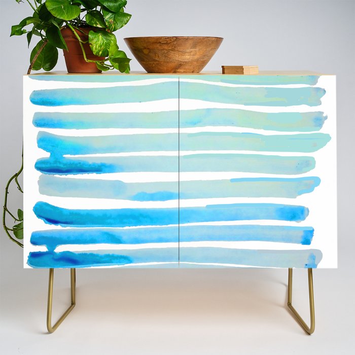 New Year Blue Water Lines Credenza Gallery Image 1