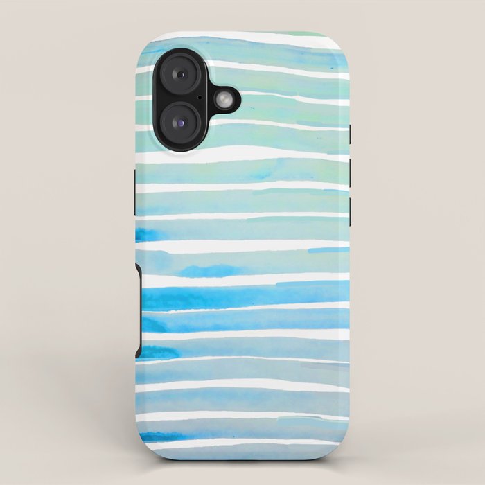 New Year Blue Water Lines iPhone Case Gallery Image 1