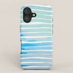 New Year Blue Water Lines iPhone Case Gallery Image 1
