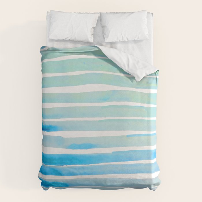 New Year Blue Water Lines Duvet Cover Gallery Image 6