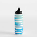 New Year Blue Water Lines Water Bottle Gallery Image 3