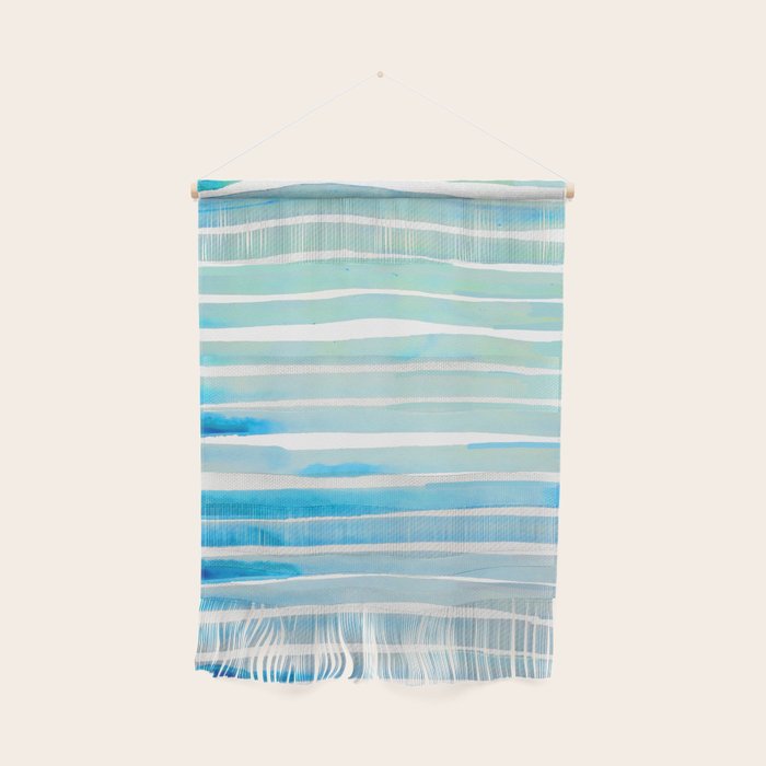 New Year Blue Water Lines Wall Hanging Gallery Image 1
