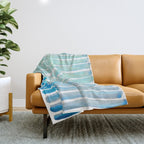 New Year Blue Water Lines Throw Blanket Gallery Image 1