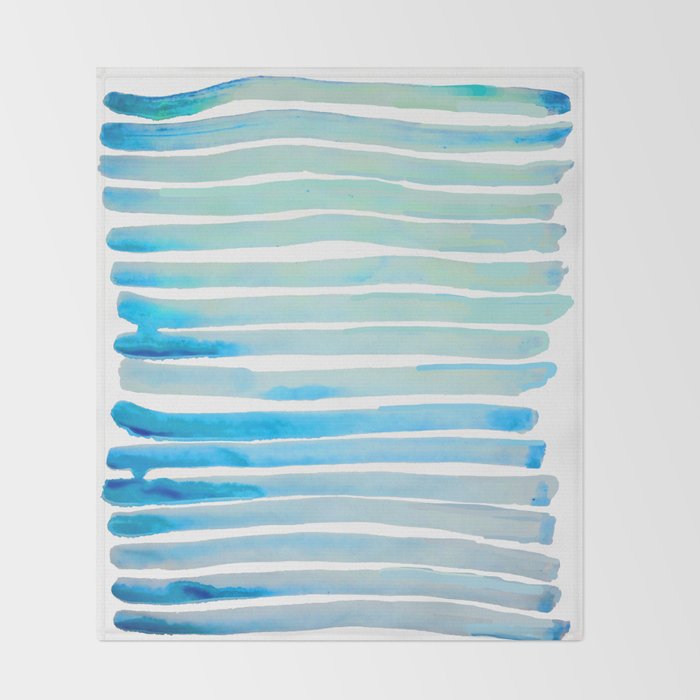 New Year Blue Water Lines Throw Blanket Gallery Image 2