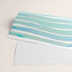New Year Blue Water Lines Wrapping Paper Gallery Image 2