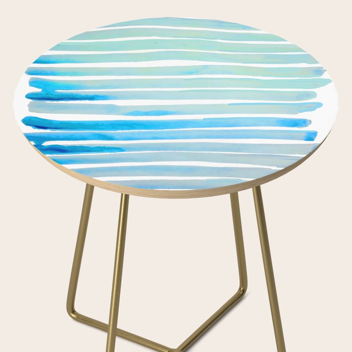 New Year Blue Water Lines Side Table Gallery Image 2
