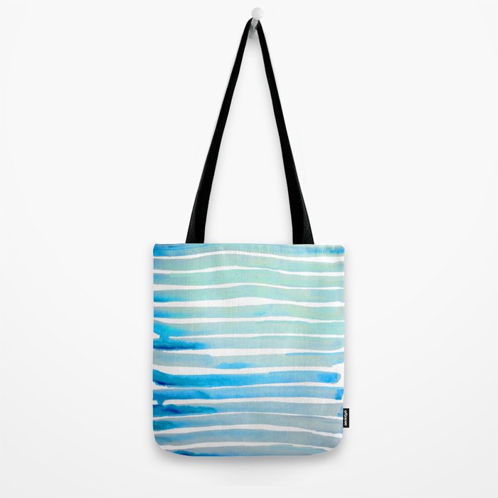 New Year Blue Water Lines Tote Bag Gallery Image 2