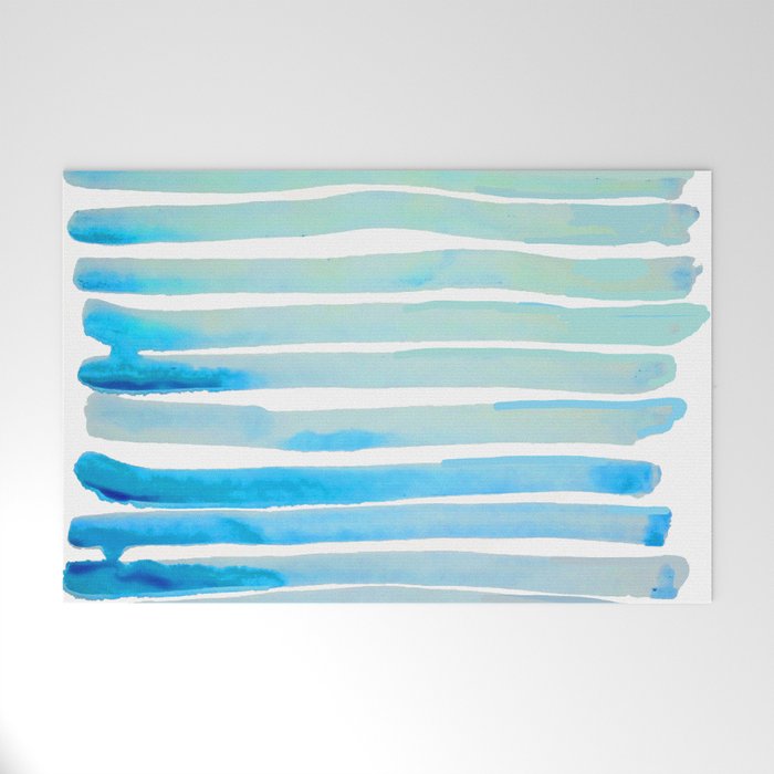 New Year Blue Water Lines Welcome Mat Gallery Image 1