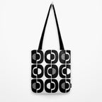 Mid Century Modern Geometric 921 Black and White Tote Bag Gallery Image 2