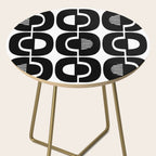 Mid Century Modern Geometric 921 Black and White Side Table Gallery Image 2