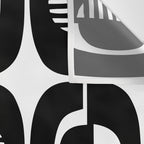 Mid Century Modern Geometric 921 Black and White Wall Tapestry Gallery Image 3