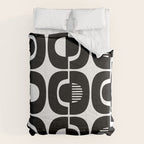 Mid Century Modern Geometric 921 Black and White Comforter Gallery Image 6