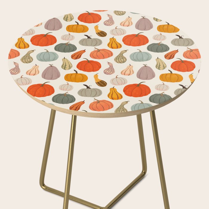 Autumn Pumpkins and Squash Side Table Gallery Image 2