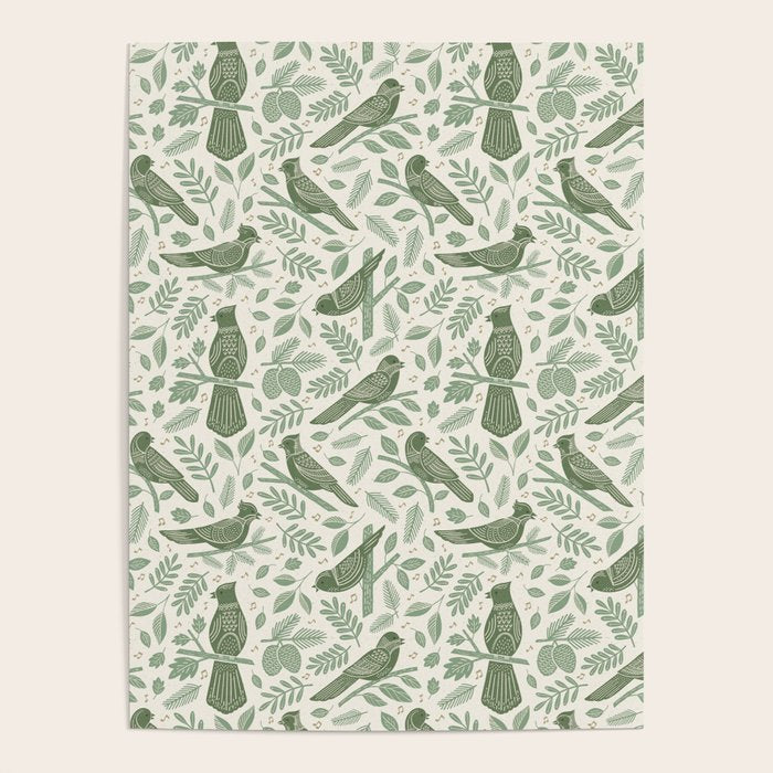 Song Birds - Green Poster Gallery Image 1