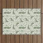 Song Birds - Green Outdoor Rug Gallery Image 1