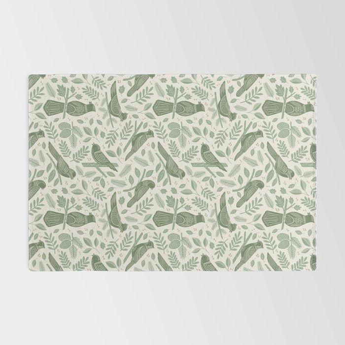 Song Birds - Green Rug Gallery Image 2