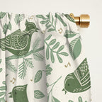 Song Birds - Green Window Curtain Gallery Image 2