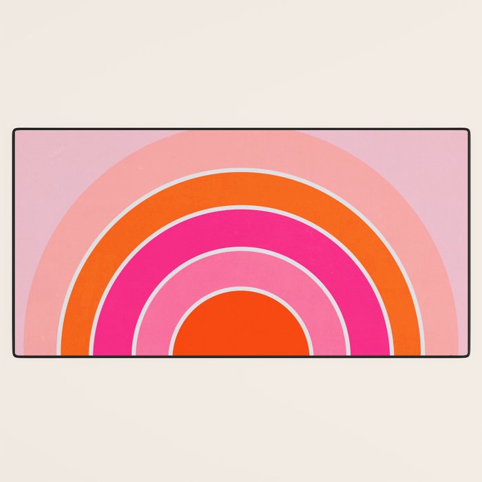 Rainbow sunset Desk Mat Gallery Image 3