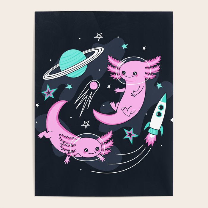 Space Axolotls Poster Gallery Image 1