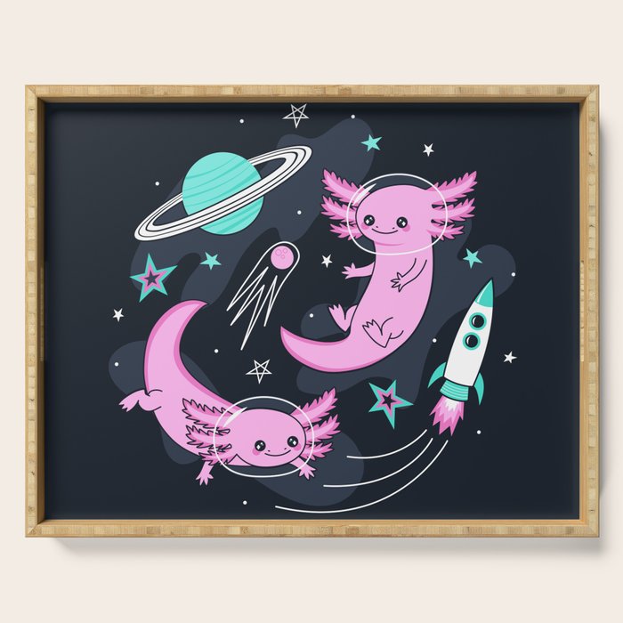 Space Axolotls Serving Tray Gallery Image 1