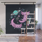 Space Axolotls Wall Mural Gallery Image 1