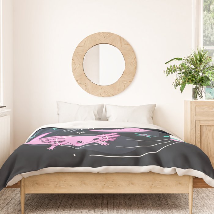 Space Axolotls Duvet Cover Gallery Image 3