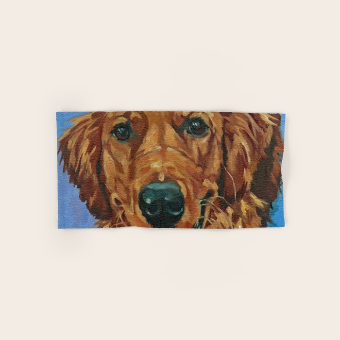 Coper the Golden Retriever Dog Portrait Bath Towel Gallery Image 1