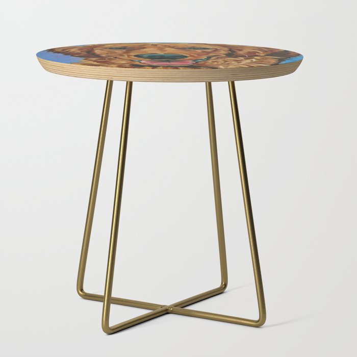 Coper the Golden Retriever Dog Portrait Side Table Gallery Image 1