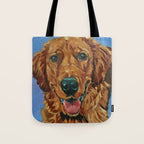 Coper the Golden Retriever Dog Portrait Tote Bag Gallery Image 1