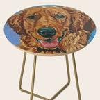 Coper the Golden Retriever Dog Portrait Side Table Gallery Image 2
