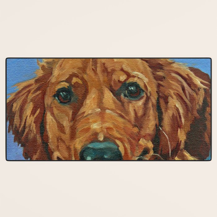 Coper the Golden Retriever Dog Portrait Desk Mat Gallery Image 3
