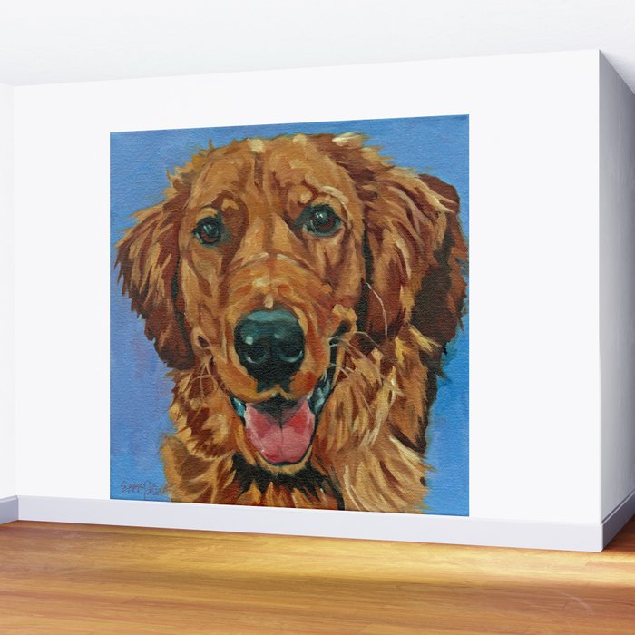 Coper the Golden Retriever Dog Portrait Wall Mural Gallery Image 2
