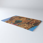Coper the Golden Retriever Dog Portrait Rug Gallery Image 3