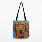 Coper the Golden Retriever Dog Portrait Tote Bag Gallery Image 2