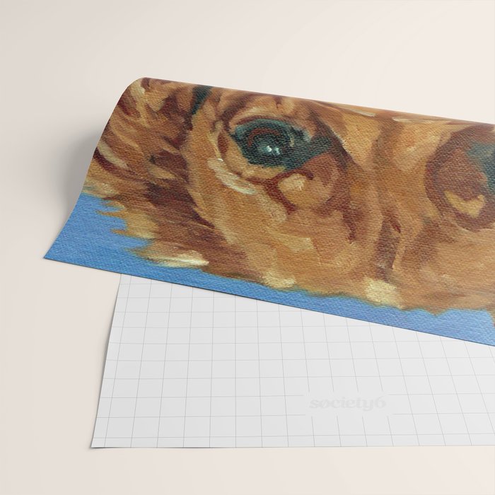 Coper the Golden Retriever Dog Portrait Wrapping Paper Gallery Image 2