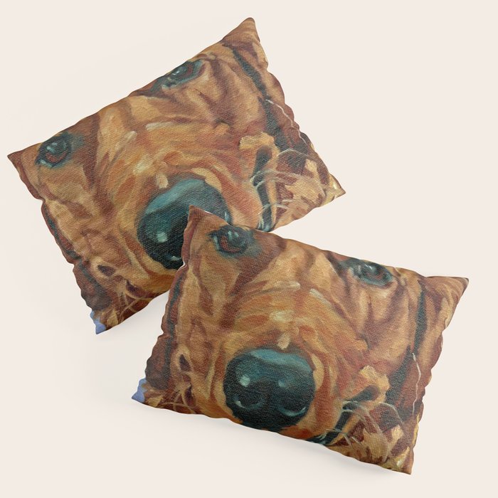 Coper the Golden Retriever Dog Portrait Pillow Sham Gallery Image 3