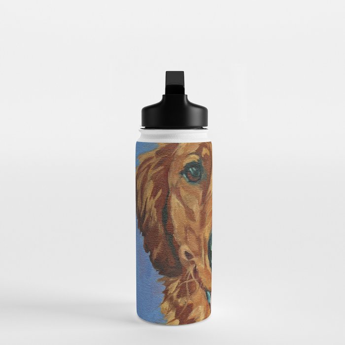 Coper the Golden Retriever Dog Portrait Water Bottle Gallery Image 3