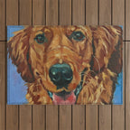 Coper the Golden Retriever Dog Portrait Outdoor Rug Gallery Image 1