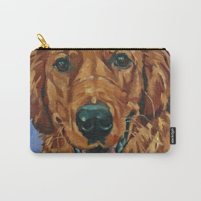 Coper the Golden Retriever Dog Portrait Carry All Pouch Gallery Image 1