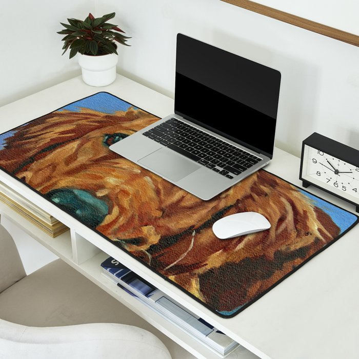 Coper the Golden Retriever Dog Portrait Desk Mat Gallery Image 2