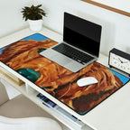 Coper the Golden Retriever Dog Portrait Desk Mat Gallery Image 2