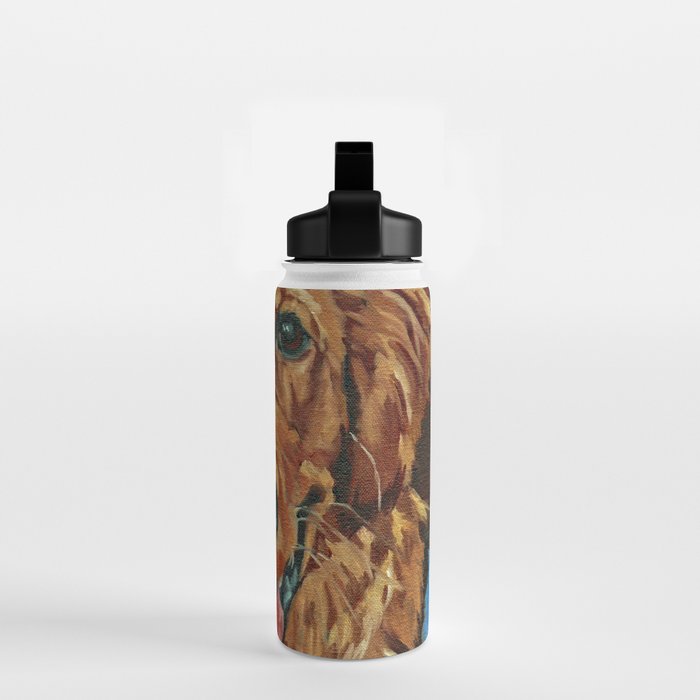 Coper the Golden Retriever Dog Portrait Water Bottle Gallery Image 2