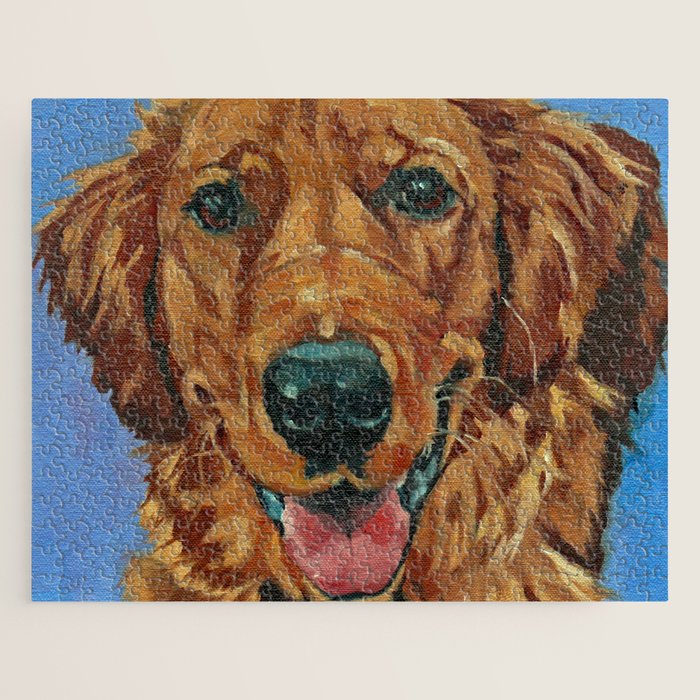 Coper the Golden Retriever Dog Portrait Jigsaw Puzzle Gallery Image 1