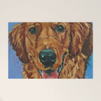Coper the Golden Retriever Dog Portrait Welcome Mat Gallery Image 1
