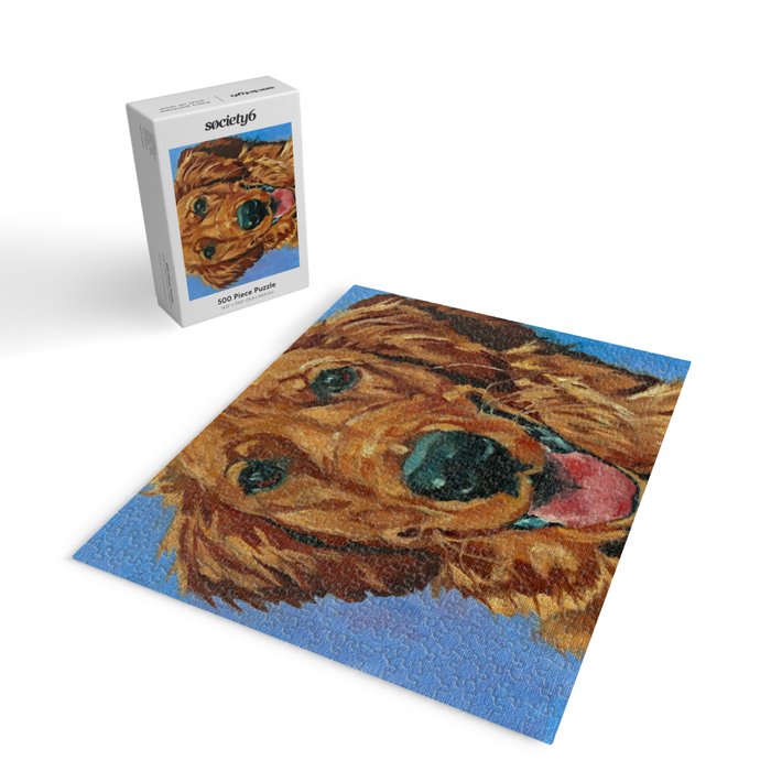 Coper the Golden Retriever Dog Portrait Jigsaw Puzzle Gallery Image 2